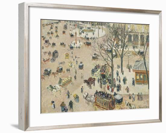 La Place Du Théâtre Français, 1898-Camille Pissarro-Framed Giclee Print