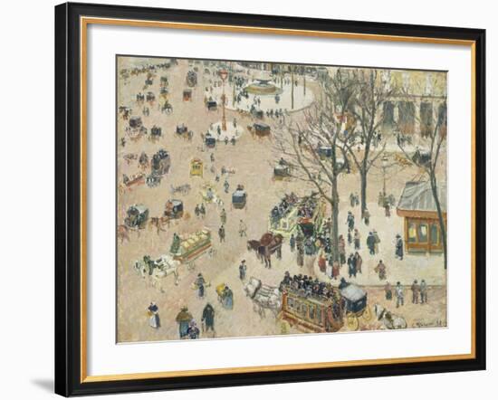 La Place Du Théâtre Français, 1898-Camille Pissarro-Framed Giclee Print