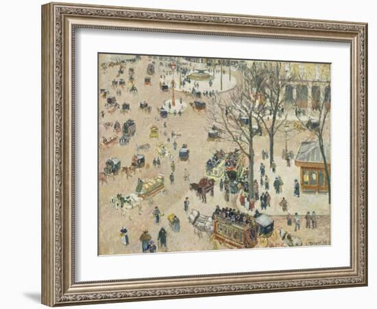 La Place Du Théâtre Français, 1898-Camille Pissarro-Framed Giclee Print