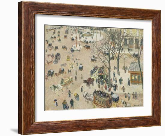 La Place Du Théâtre Français, 1898-Camille Pissarro-Framed Giclee Print