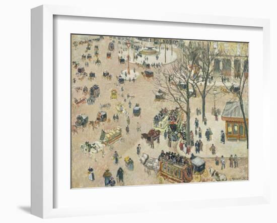 La Place Du Théâtre Français, 1898-Camille Pissarro-Framed Giclee Print