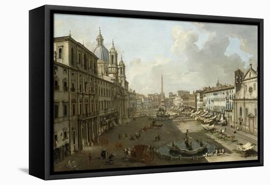 La Place Navone à Rome-Giovanni Pannini-Framed Premier Image Canvas