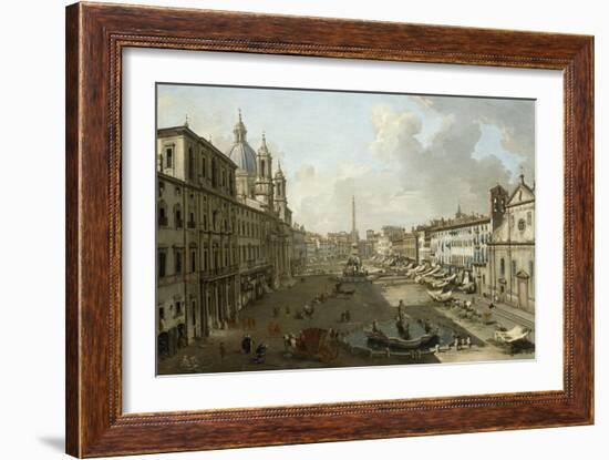 La Place Navone à Rome-Giovanni Pannini-Framed Giclee Print