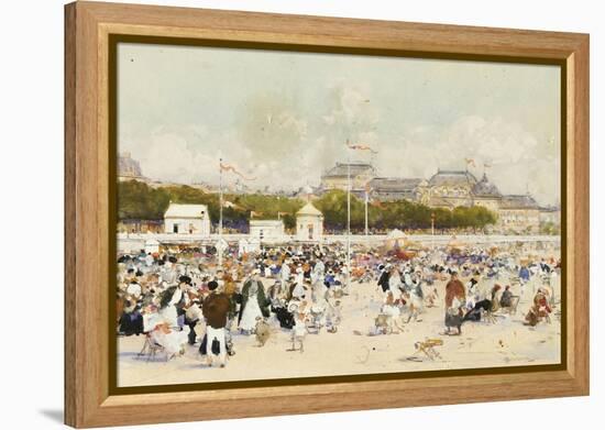 La Plage a Deauville-Luigi Loir-Framed Premier Image Canvas