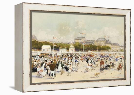 La Plage a Deauville-Luigi Loir-Framed Premier Image Canvas