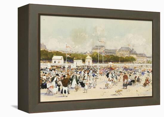 La Plage a Deauville-Luigi Loir-Framed Premier Image Canvas