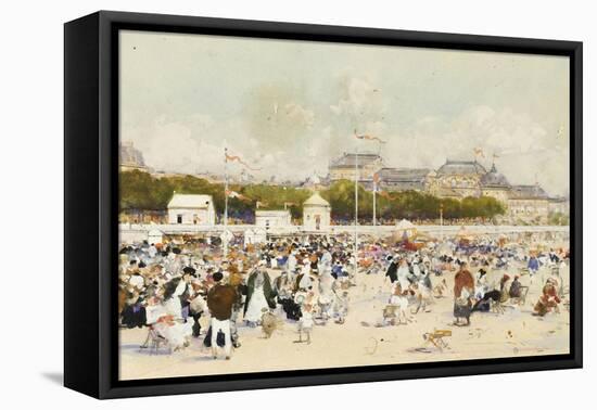 La Plage a Deauville-Luigi Loir-Framed Premier Image Canvas