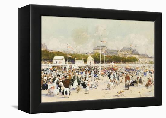 La Plage a Deauville-Luigi Loir-Framed Premier Image Canvas