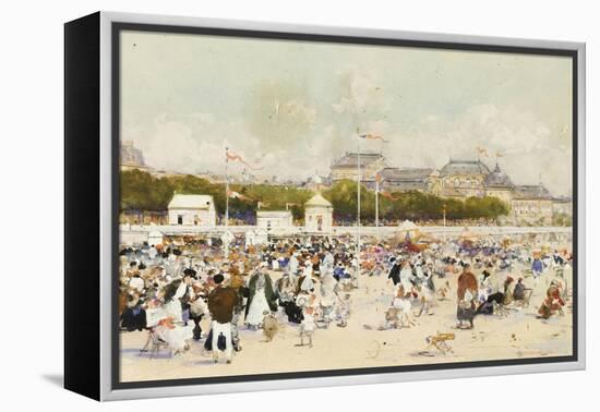 La Plage a Deauville-Luigi Loir-Framed Premier Image Canvas