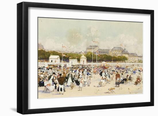 La Plage a Deauville-Luigi Loir-Framed Giclee Print