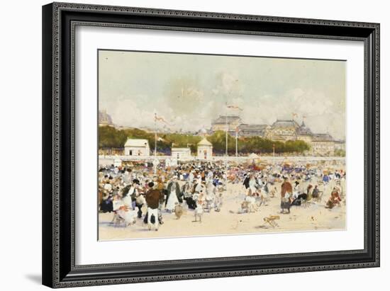 La Plage a Deauville-Luigi Loir-Framed Giclee Print