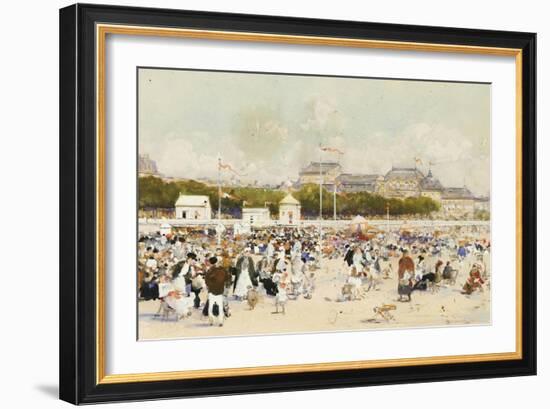 La Plage a Deauville-Luigi Loir-Framed Giclee Print