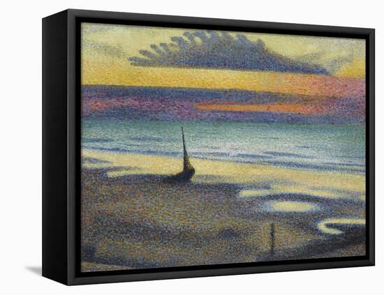 La Plage à Heist-Georges Lemmen-Framed Premier Image Canvas