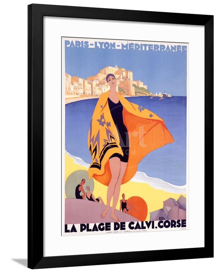 La Plage De Calvi Giclee Print By Roger Broders Artcom