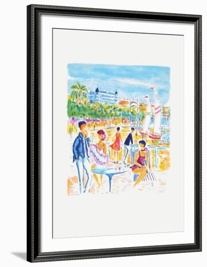 La plage de Cannes-Jean-claude Picot-Framed Limited Edition