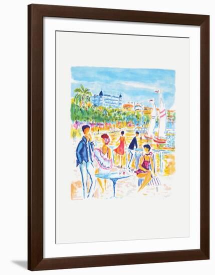 La plage de Cannes-Jean-claude Picot-Framed Limited Edition