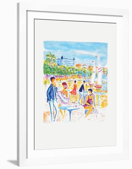 La plage de Cannes-Jean-claude Picot-Framed Limited Edition