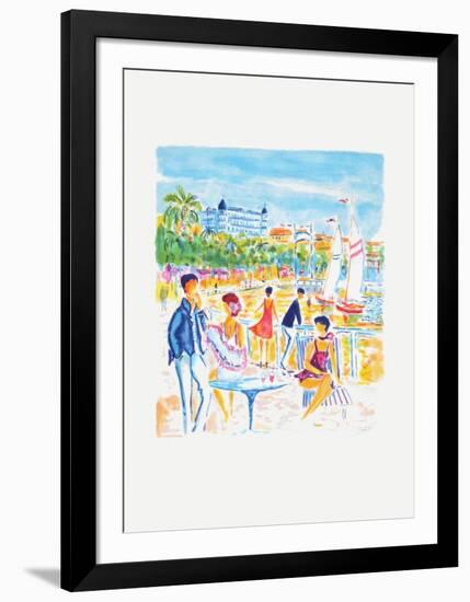 La plage de Cannes-Jean-claude Picot-Framed Limited Edition