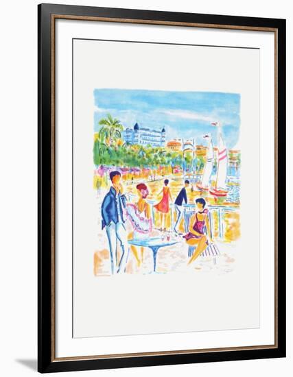 La plage de Cannes-Jean-claude Picot-Framed Limited Edition