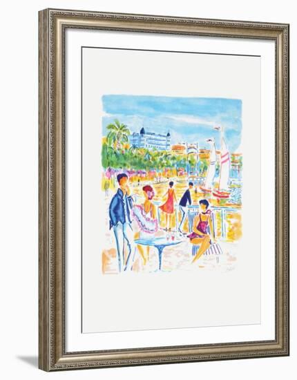 La plage de Cannes-Jean-claude Picot-Framed Limited Edition