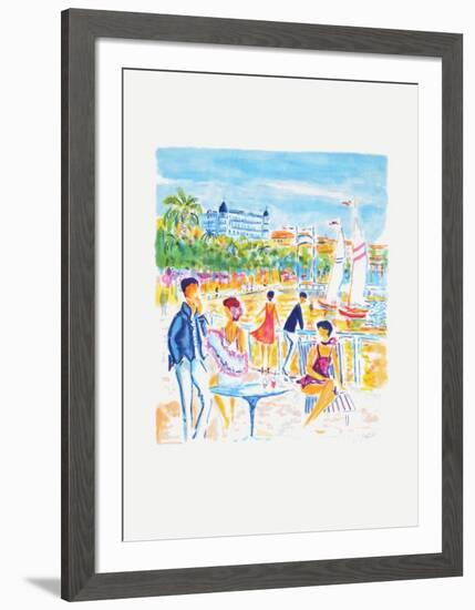 La plage de Cannes-Jean-claude Picot-Framed Limited Edition