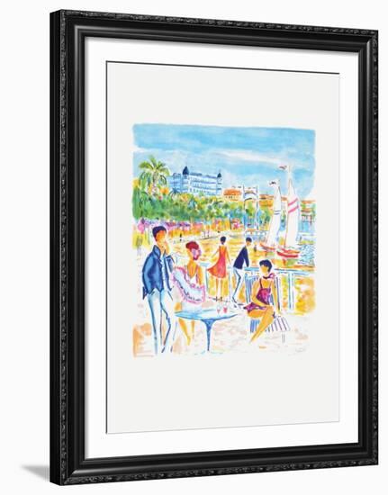 La plage de Cannes-Jean-claude Picot-Framed Limited Edition