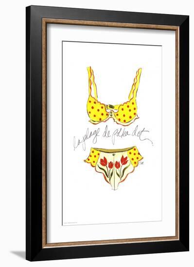 La Plage de Polka Dot-Tina-Framed Art Print