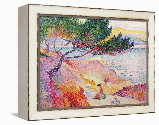 La Plage de Saint-Clair, 1906-07-Henri Edmond Cross-Framed Premier Image Canvas