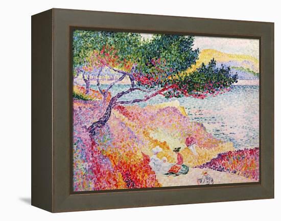 La Plage de Saint-Clair, 1906-07-Henri Edmond Cross-Framed Premier Image Canvas