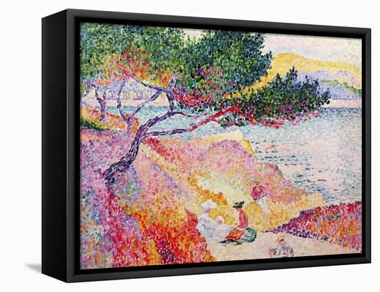 La Plage de Saint-Clair, 1906-07-Henri Edmond Cross-Framed Premier Image Canvas