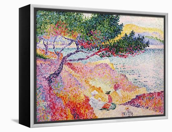 La Plage de Saint-Clair, 1906-07-Henri Edmond Cross-Framed Premier Image Canvas