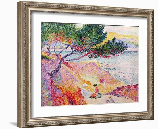 La Plage de Saint-Clair, 1906-07-Henri Edmond Cross-Framed Giclee Print