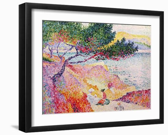 La Plage de Saint-Clair, 1906-07-Henri Edmond Cross-Framed Giclee Print