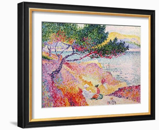 La Plage de Saint-Clair, 1906-07-Henri Edmond Cross-Framed Giclee Print