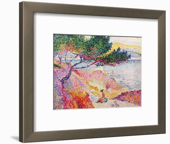 La Plage de Saint-Clair, 1906-07-Henri Edmond Cross-Framed Premium Giclee Print