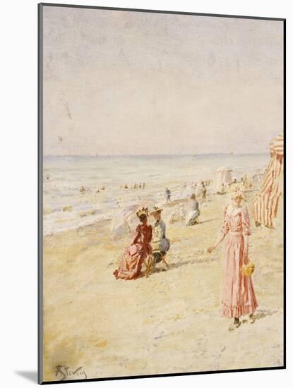La Plage, Ostende-Alfred Emile Léopold Stevens-Mounted Giclee Print