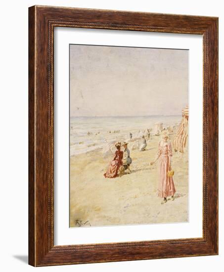 La Plage, Ostende-Alfred Emile Léopold Stevens-Framed Giclee Print