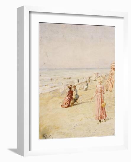 La Plage, Ostende-Alfred Emile Léopold Stevens-Framed Giclee Print