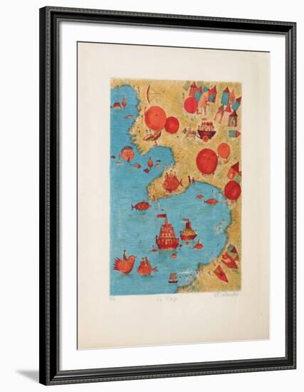 La Plage-Francoise Deberdt-Framed Premium Edition