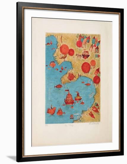 La Plage-Francoise Deberdt-Framed Premium Edition