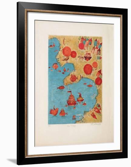 La Plage-Francoise Deberdt-Framed Premium Edition