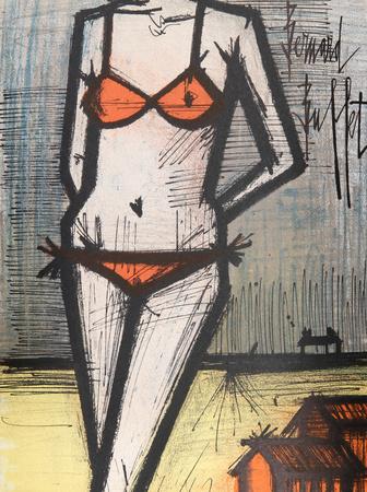 La Plage Collectable Print By Bernard Buffet Artcom
