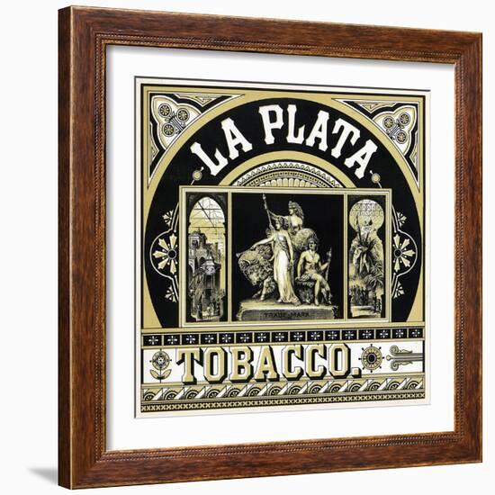 La Plata Brand Tobacco Label-Lantern Press-Framed Art Print