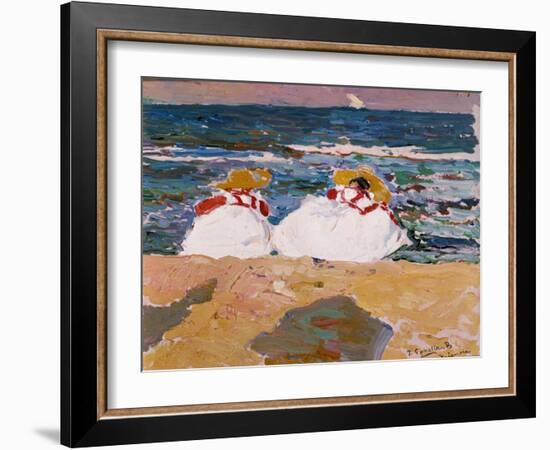 La playa de Valencia.-Joaquin Sorolla-Framed Giclee Print