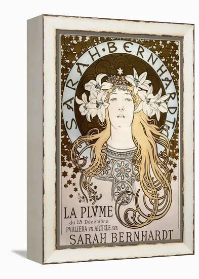 La Plume', Featuring Sarah Bernhardt, 1896-Alphonse Mucha-Framed Premier Image Canvas