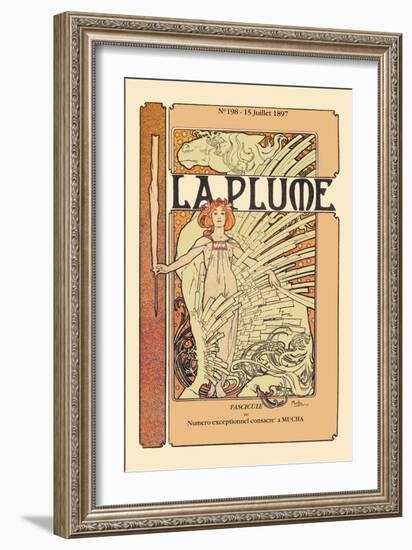 La Plume-Alphonse Mucha-Framed Art Print