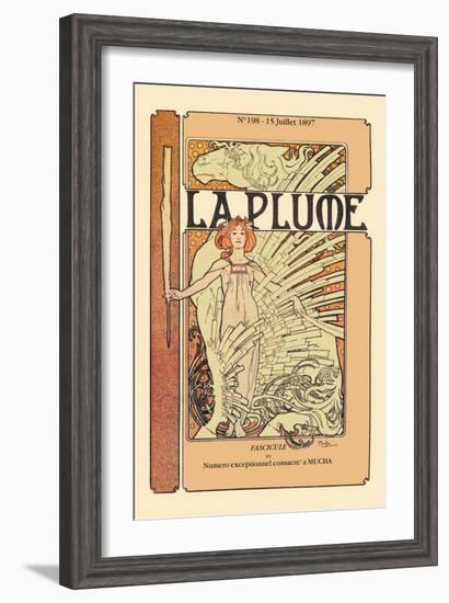 La Plume-Alphonse Mucha-Framed Art Print