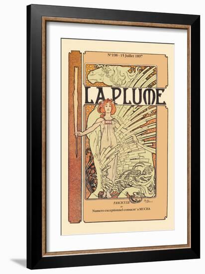 La Plume-Alphonse Mucha-Framed Art Print