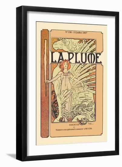 La Plume-Alphonse Mucha-Framed Art Print