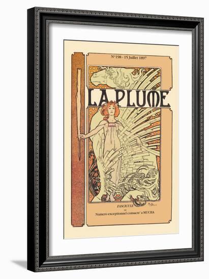 La Plume-Alphonse Mucha-Framed Art Print